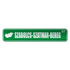   SZABOLCS SZATMAR BEREG ST  STREET SIGN CITY HUNGARY 