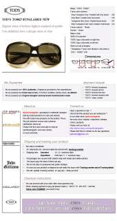 TODS TO 0027 SUNGLASSES NEW ALL COLORS AUTHENTIC TODS TO 027,TO27 