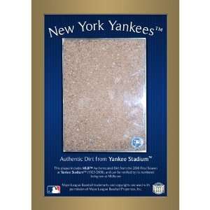  4x6 2008 Yankee Stadium game used dirt plaque (MLB 