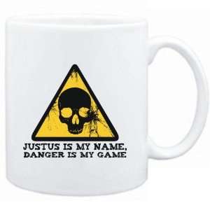  Mug White  Justus is my name, danger is my game  Male 