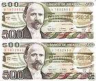 Mex $1000 Pesos Cuauhtemoc Consecutive Mar 24,1971 UNC  
