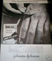 Vintage 1961 Band Aid Johnson Johnson Sheer Strips  