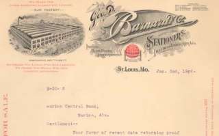 1906 letterhead St Louis LITHOGRAPHER PRINTER printing  