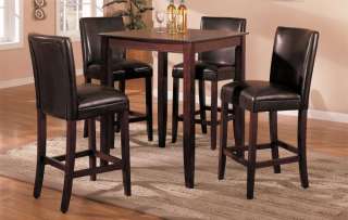 Bar Counter Height Table 4 chair Stool Set Bistro Pub  
