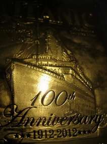 100th Anniversary RMS SS TITANIC 23K Gold Card Medal Coin Ocean Ship 
