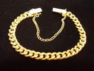 22K Solid Yellow Gold 7 Curb Link Bracelet 43.82 Grams   GIA 