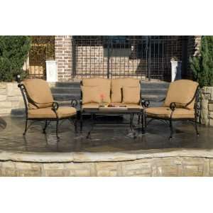  4pc Maredo Outdoor Cast Patio Sofa Seating Set Furniture w 