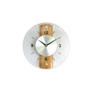  Timekeeper Products Llc, 6001, Round 12 Clock Glass/wood 