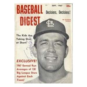 Tim McCarver Autographed/Hand Signed 1967 Baseball Digest   St. Louis 