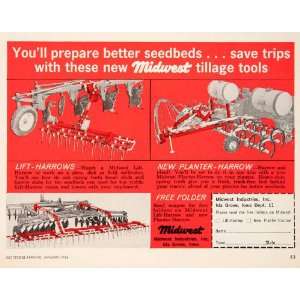 1966 Ad Midwest Tillage Tools Harro Planter Agriculture Farm Equipment 