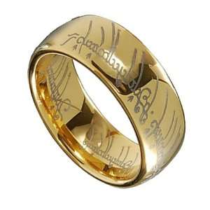  Lotr Gold Plated Tungsten Carbide Lord of the Ring Width 