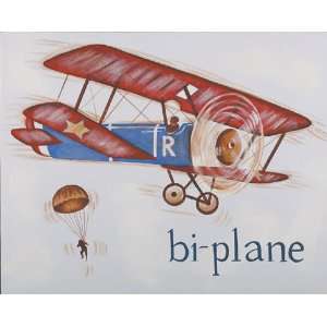 Biplane Hand Painted Art Baby