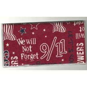   Checkbook Cover Patriotic We Will Remember 9/11 USA 