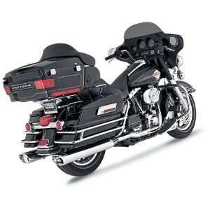 Vance & Hines Chrome Monster Oval Slip On Mufflers With Chrome Tips 