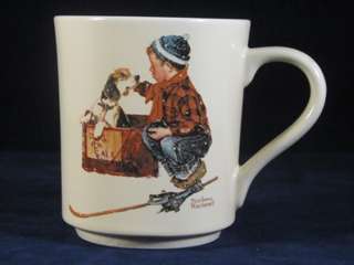 Mug Set A Boy and His Dog 1984 Norman Rockwell  