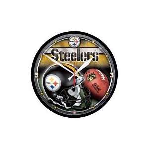  Pittsburgh Steelers Round Clock