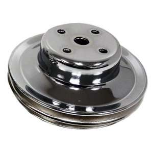  CHEVY BIG BLOCK 2 GROOVE CHROME PULLEY LONG PUMP BBC 