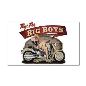 Car Magnet 20 x 12 Toys for Big Boys Lady on Motorcycle 