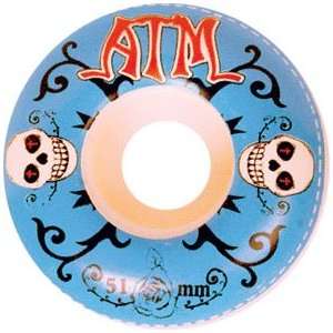 ATM Bigotes Blue 51mm Skateboard Wheels (Set Of 4)  Sports 