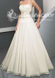 Morden Chapel Beach Wedding Dress Bride Prom Gown Size 6 8 10 12 14 16 