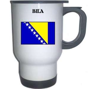  Bosnia   BILA White Stainless Steel Mug 