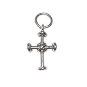  Sterling Silver Charm Thick Rope Cross 17mm (1) Arts 