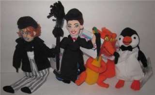 Lot 4  Mary Poppins Plush Bean Bags New  