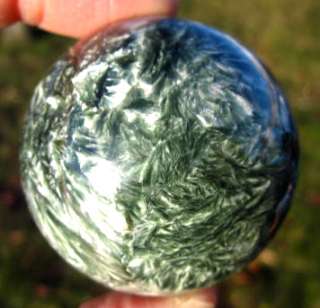 Angels Stone Seraphinite Gemstone Sphere Crystal Ball Russia  