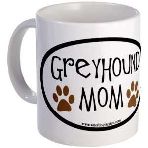  Greyhound Mom Oval Pets Mug by 