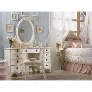 Emmas Treasures II Bedroom Vanity Set with Mirror, Vanity and Chair 