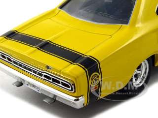   1969 dodge coronet super bee yellow die cast model car by motormax has