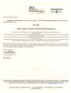 NEGRO LEAGUE signed 21x13 LITHO lithograph JSA auto COHEN Manning 