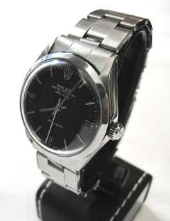 Rolex Oyster Perpetual Air King 5500, Black Dial, Vintage Rivet Band 