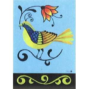  Folk Art Bird Toland Art Banner Patio, Lawn & Garden