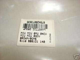 MIU MIU 04C Optical RX Eyewear Brown Beig VM04C 5BS 101  