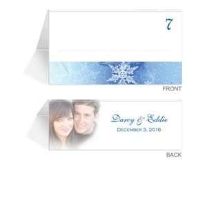  260 Photo Place Cards   Snowflake Window Glass Office 