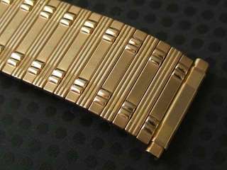 NOS Hirsch WIDE Gold gf 13/16 21mm Expansion Watch Band  