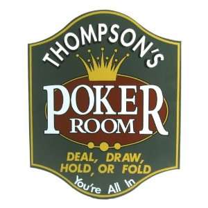  Personalized Poker Room Sign