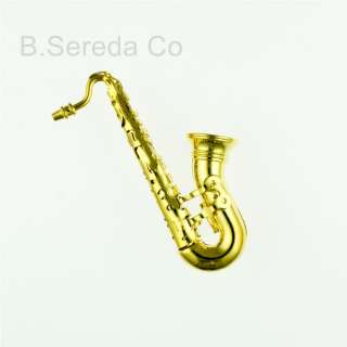 Miniature Musical Instrument, Saxophone Pin  