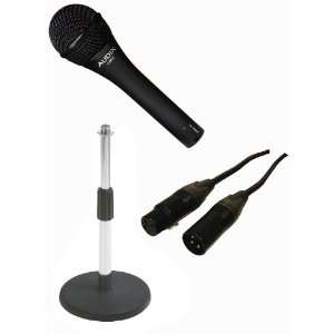  OM 2 Vocal Microphone with Adjustable Desk Stand and 10ft Microphone 