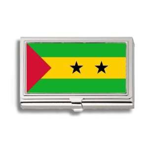  Sao Tome Principe Flag Business Card Holder Metal Case 