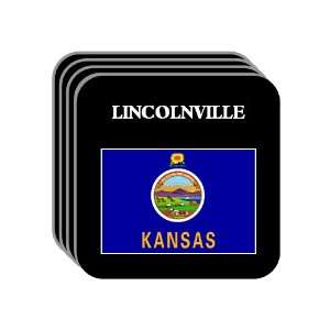  US State Flag   LINCOLNVILLE, Kansas (KS) Set of 4 Mini 