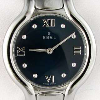 Ebel Beluga Ladies Size Stainless Steel Blue Dial Watch  