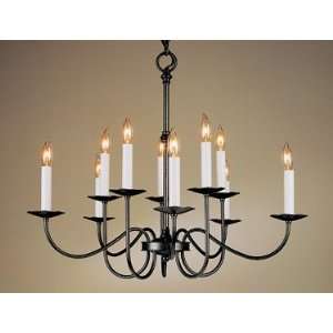   Forge 102100 07 Dark Smoke 10 Light Two Tier Ambient Light Chandelier