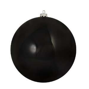 Shiny Jet Black Commercial Shatterproof Christmas Ball Ornament 10 