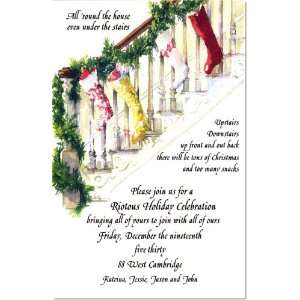  Upstairs Downstairs Holiday Invitations Health & Personal 