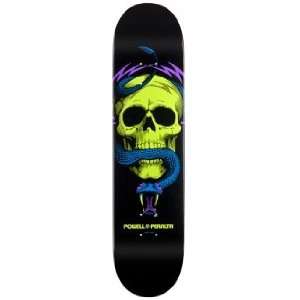   Skull & Snake Skate Deck Black Light 