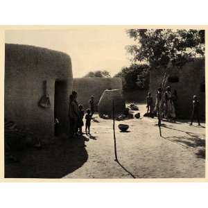  1930 Village Ansongo People Niger River Mali Houses 
