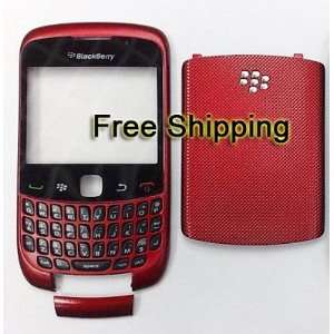  Blackberry Curve 9300 9330 Housing Faceplate Red Color 