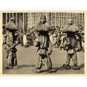 1930 Bamum Dance Foumban Costume Mask Cameroon Africa   Original 